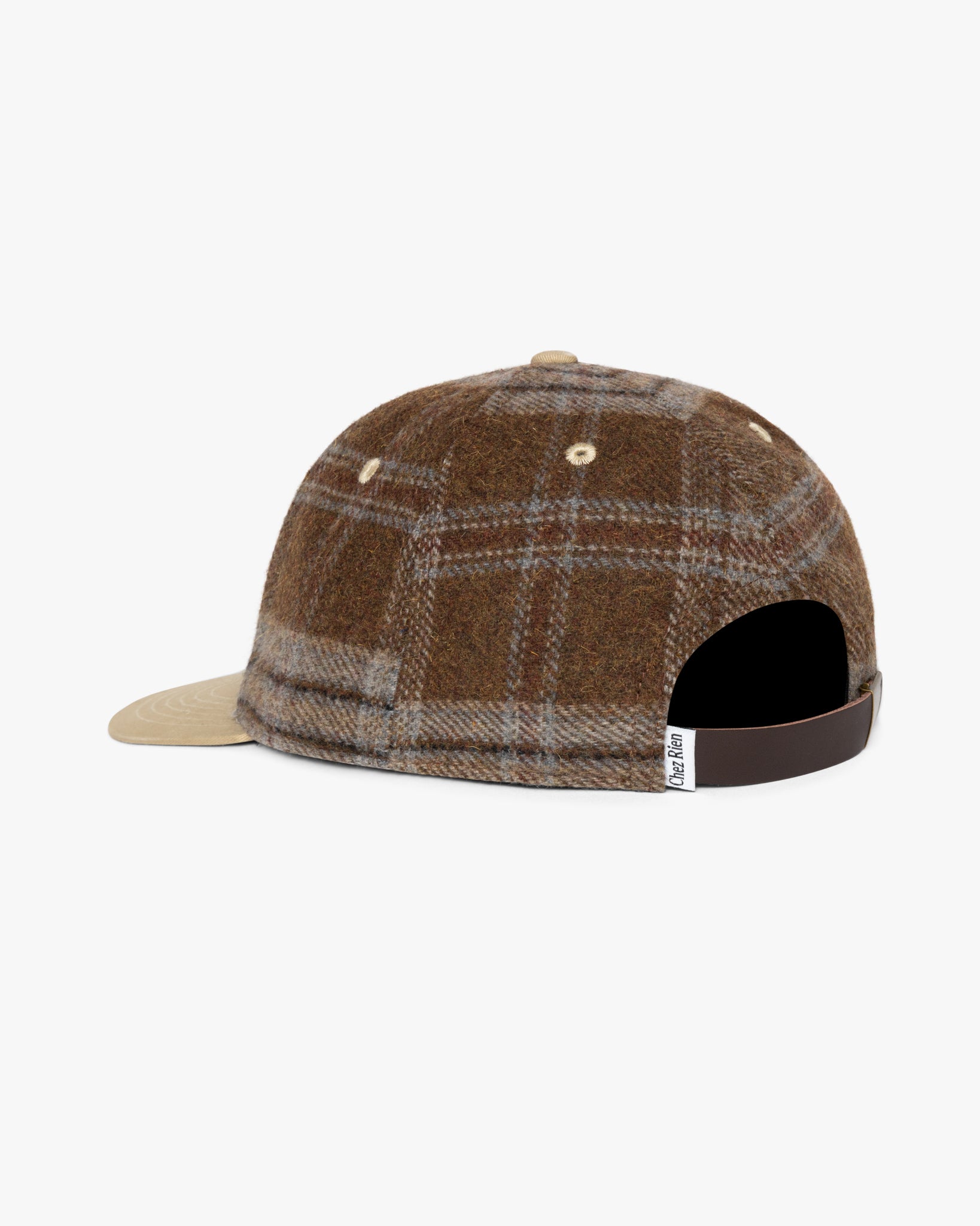 Plaid Wool Baseball Cap | Chez Rien