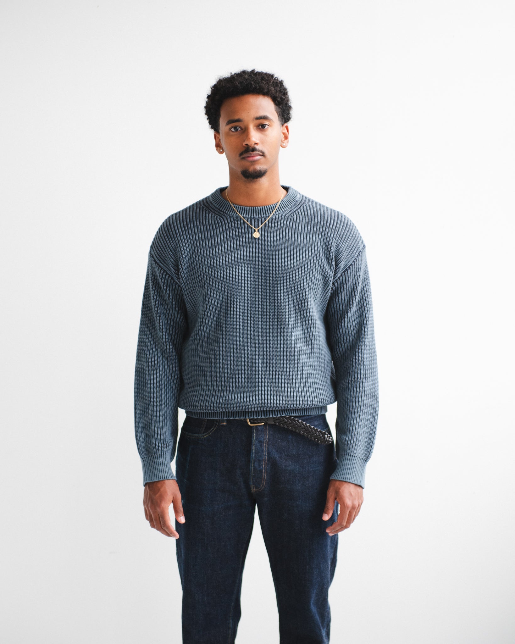 Men's Heavyweight Shaker Sweater | Chez Rien