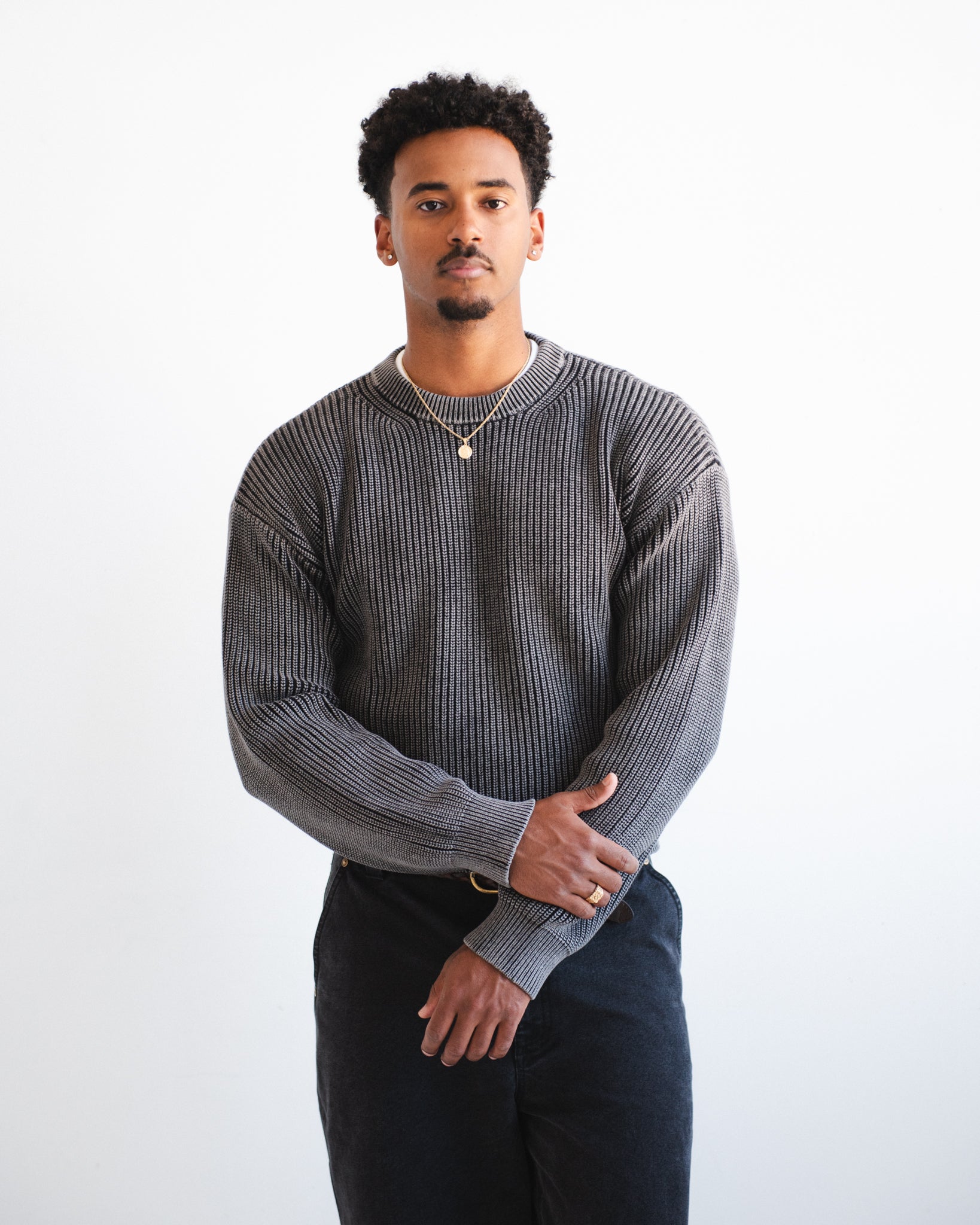 Men's Heavyweight Shaker Sweater | Chez Rien