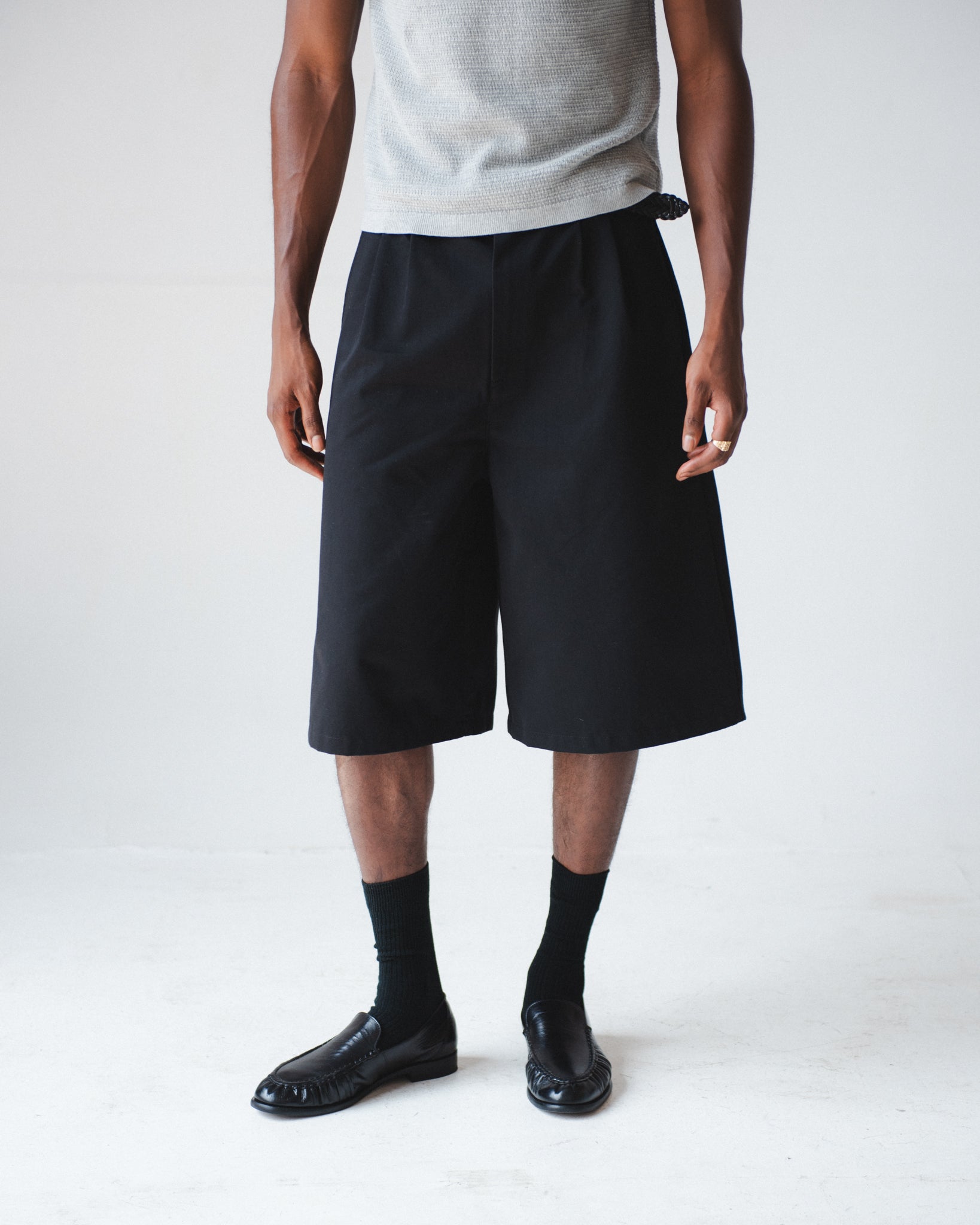 Men's Pleated Shorts | Chez Rien