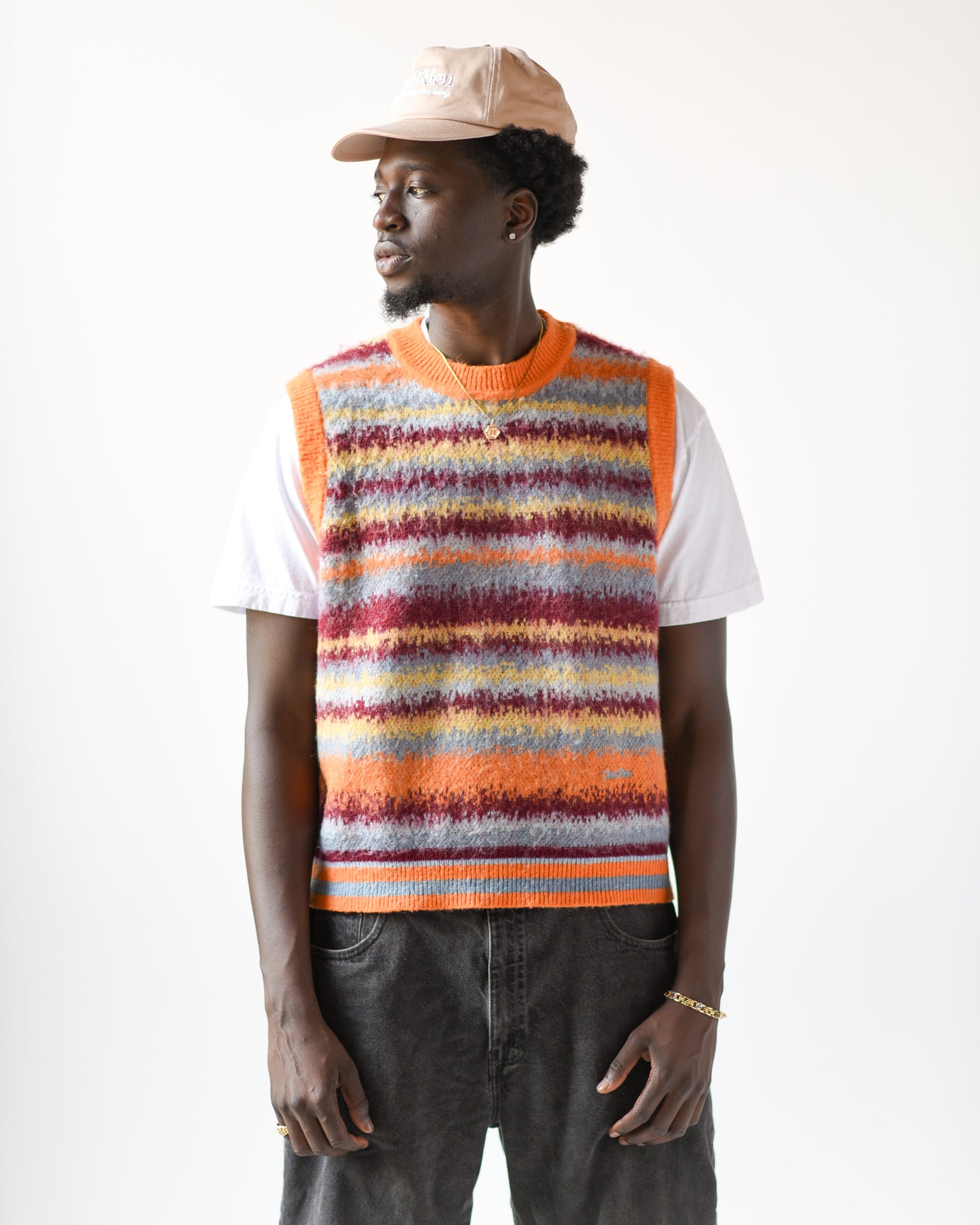 Gradient Stripe Sweater Vest - Multi – Chez Rien