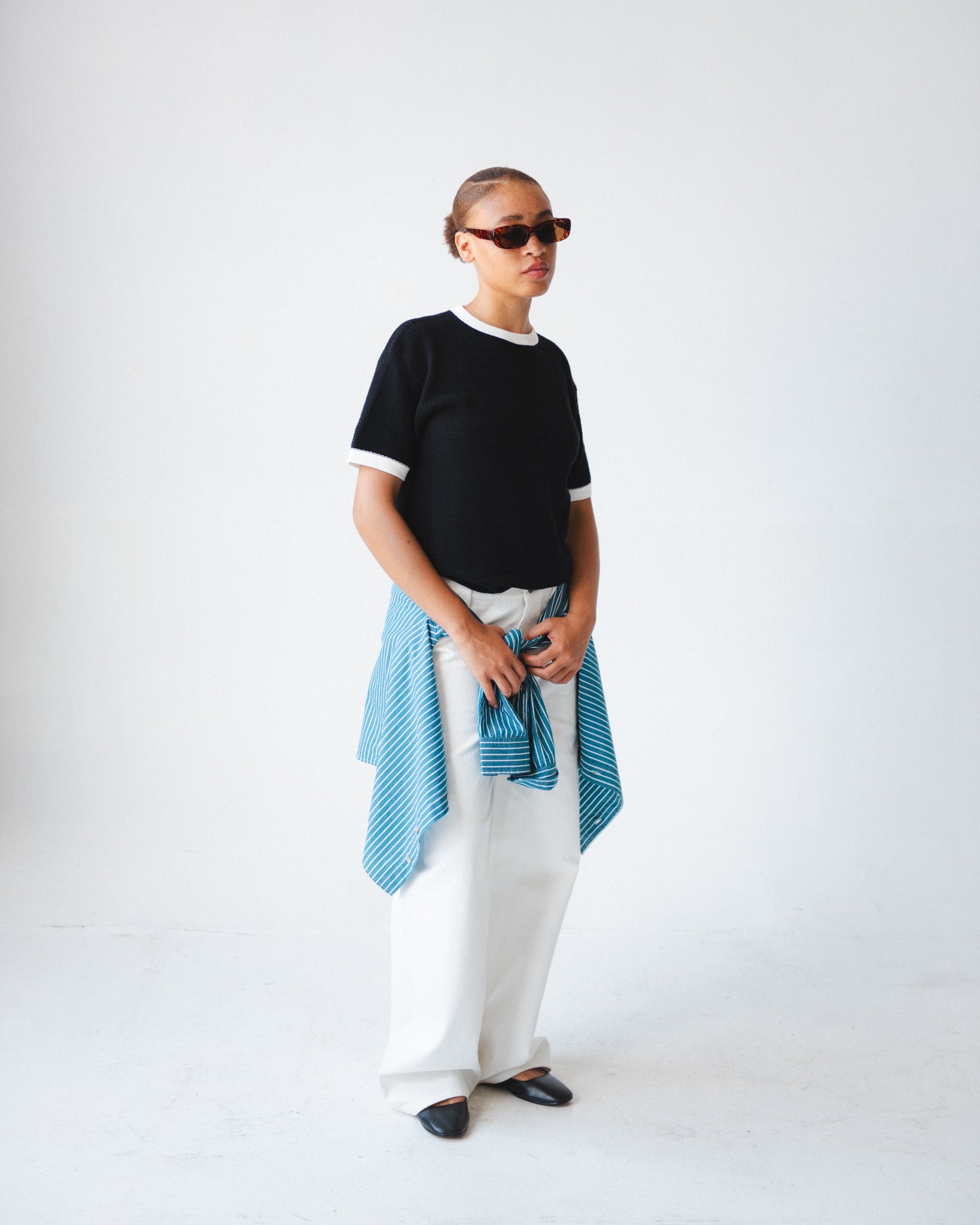 Men's Textured Knit Ringer Tee | Chez Rien
