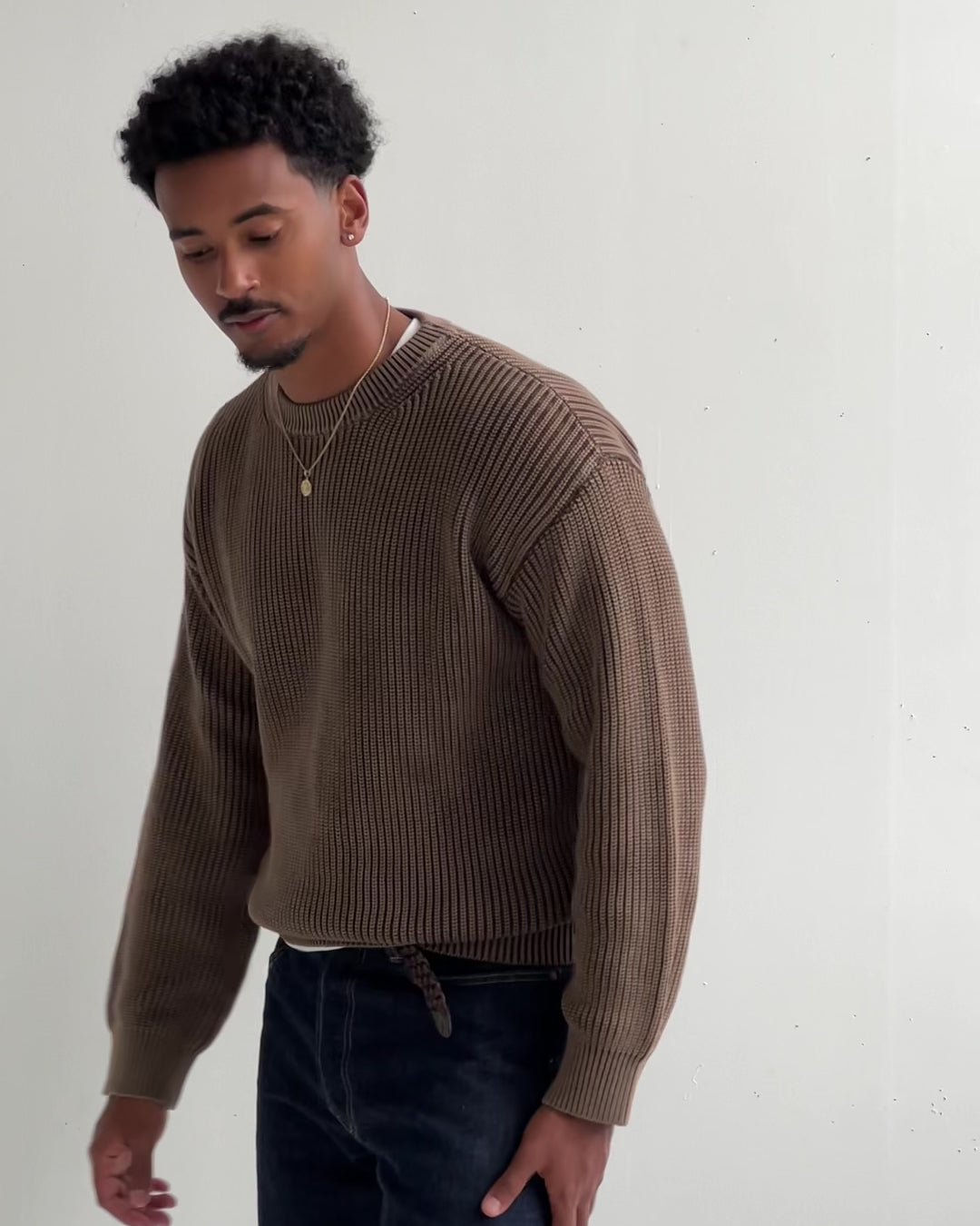 Men's Heavyweight Shaker Sweater | Chez Rien