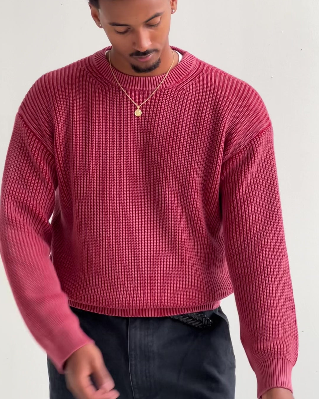 Men's Heavyweight Shaker Sweater | Chez Rien